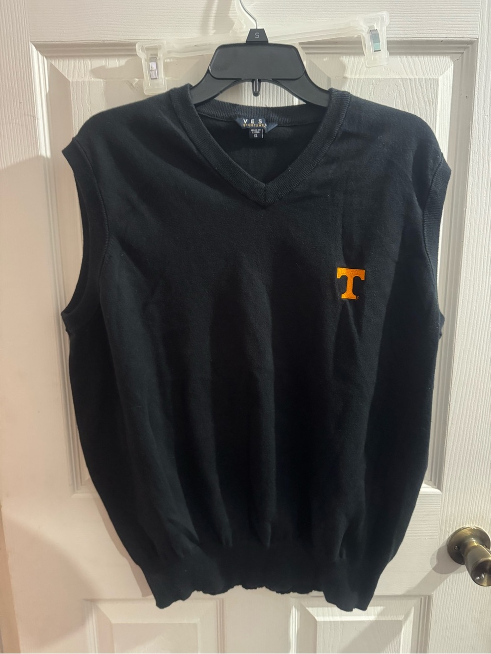 University of Tennessee Black V-Neck Sleeveless Sweater Vest